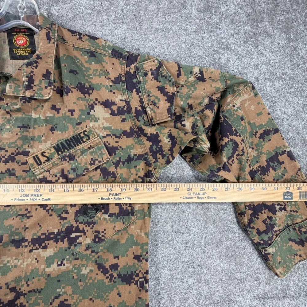 USMC MCCUU Woodland MARPAT Camo Digital Combat Uniform Blouse Jacket Small Reg